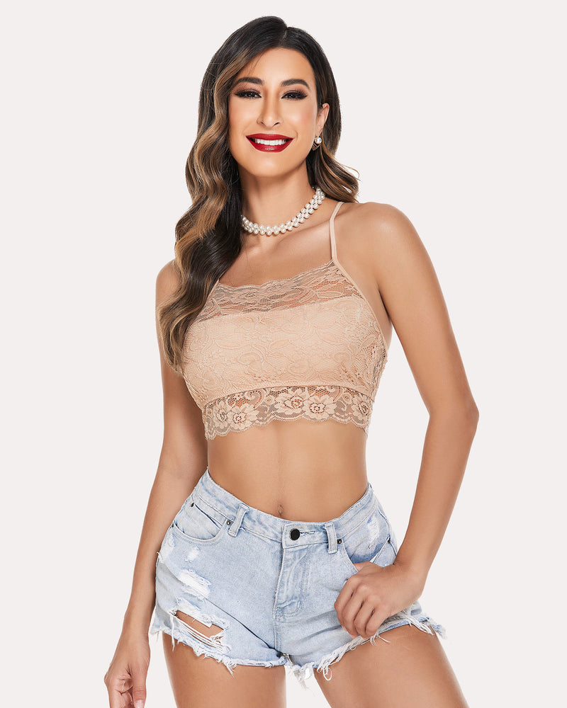 Racerback Bra Double-Layered Crop Top