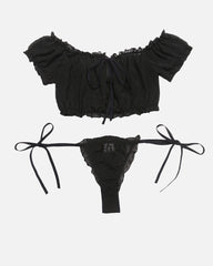 Mesh Bra and Panty Lingerie Set