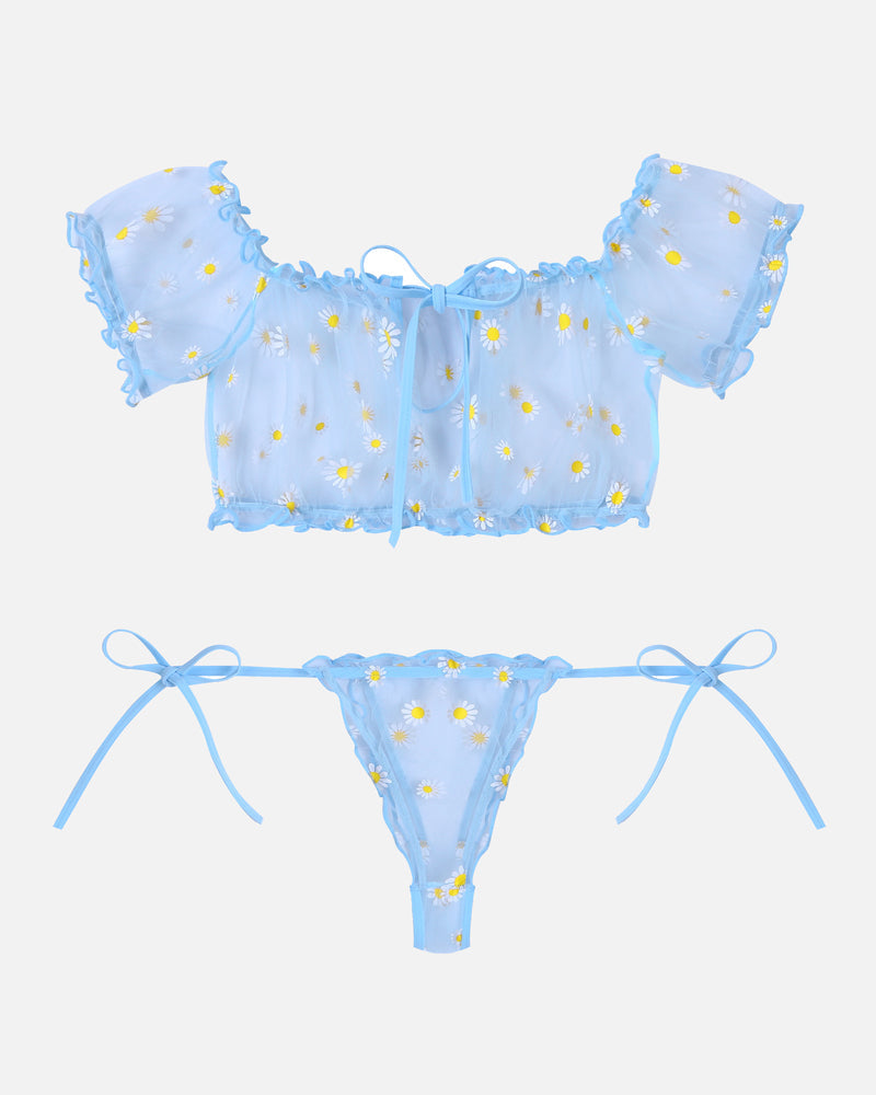 Leopard Ruffle Bra and Panty Set