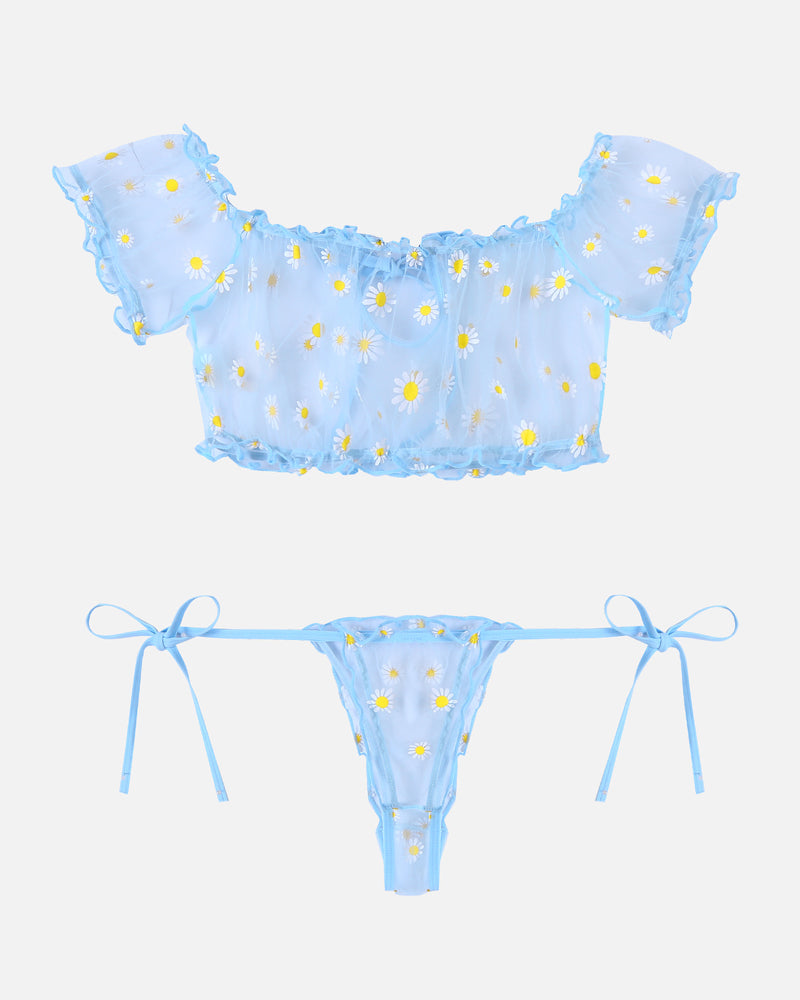 Leopard Ruffle Bra and Panty Set