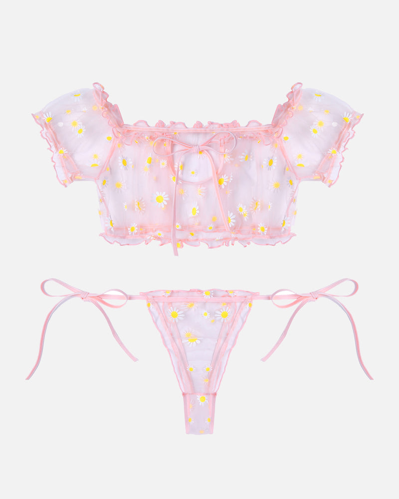 Leopard Ruffle Bra and Panty Set