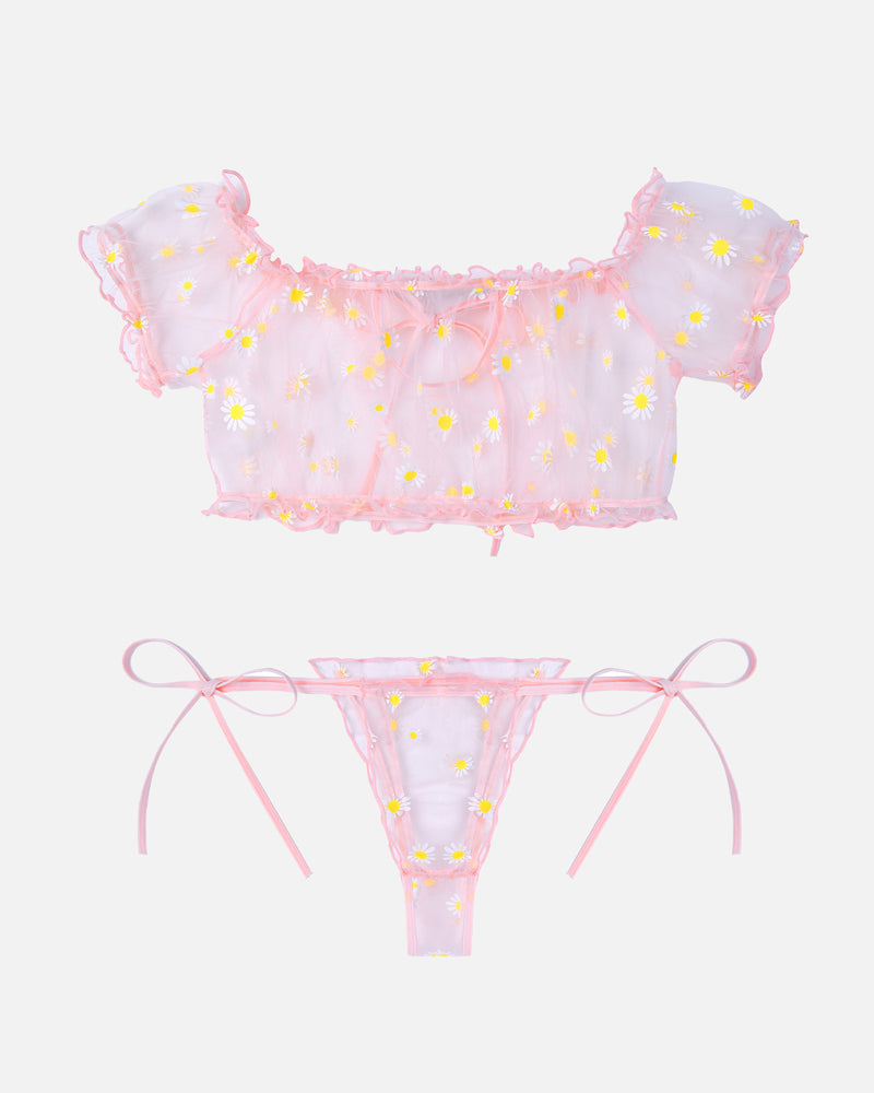 Leopard Ruffle Bra and Panty Set