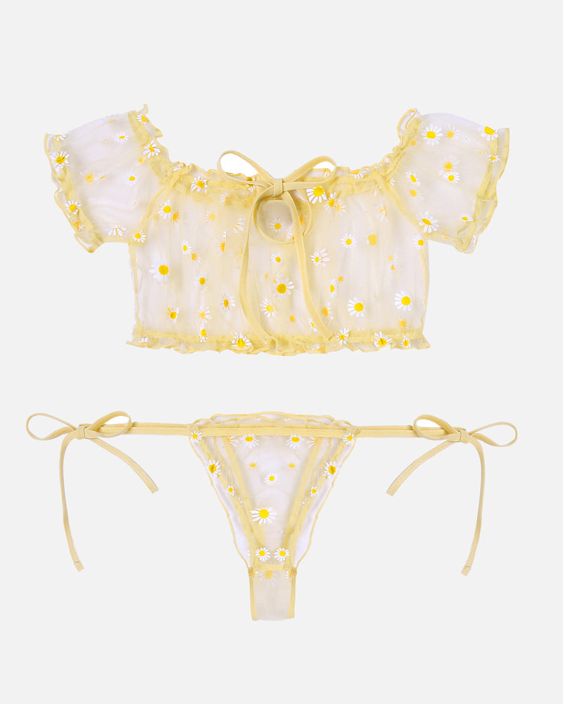 Leopard Ruffle Bra and Panty Set