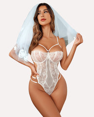 Teddy Lingeries Lace Deep V Bodysuit