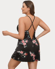 Plus Size FSatin Nightgown