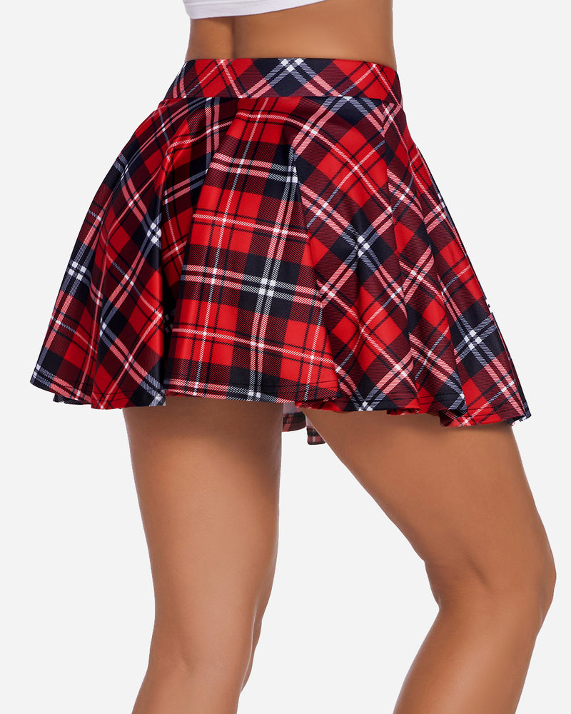 Plaid Skirts High Waist A Line Skirt