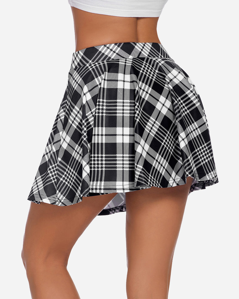 Plaid Skirts High Waist A Line Skirt