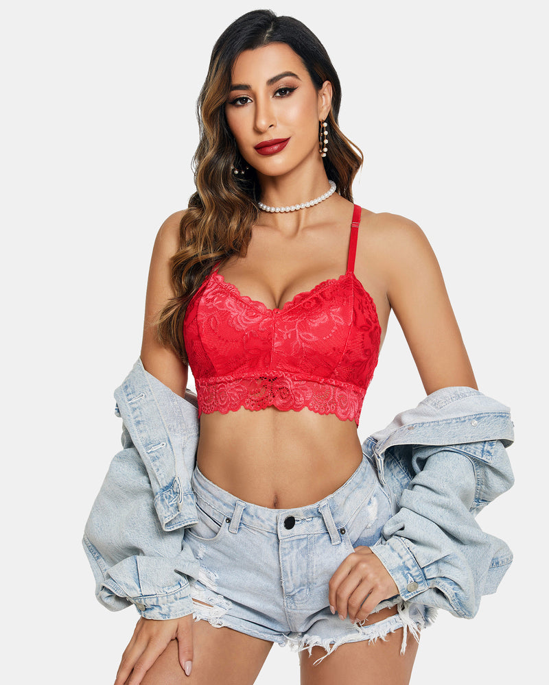 Padded FLace V Neck Crop Top