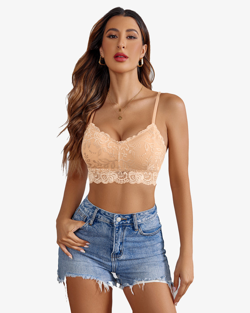 Padded FLace V Neck Crop Top