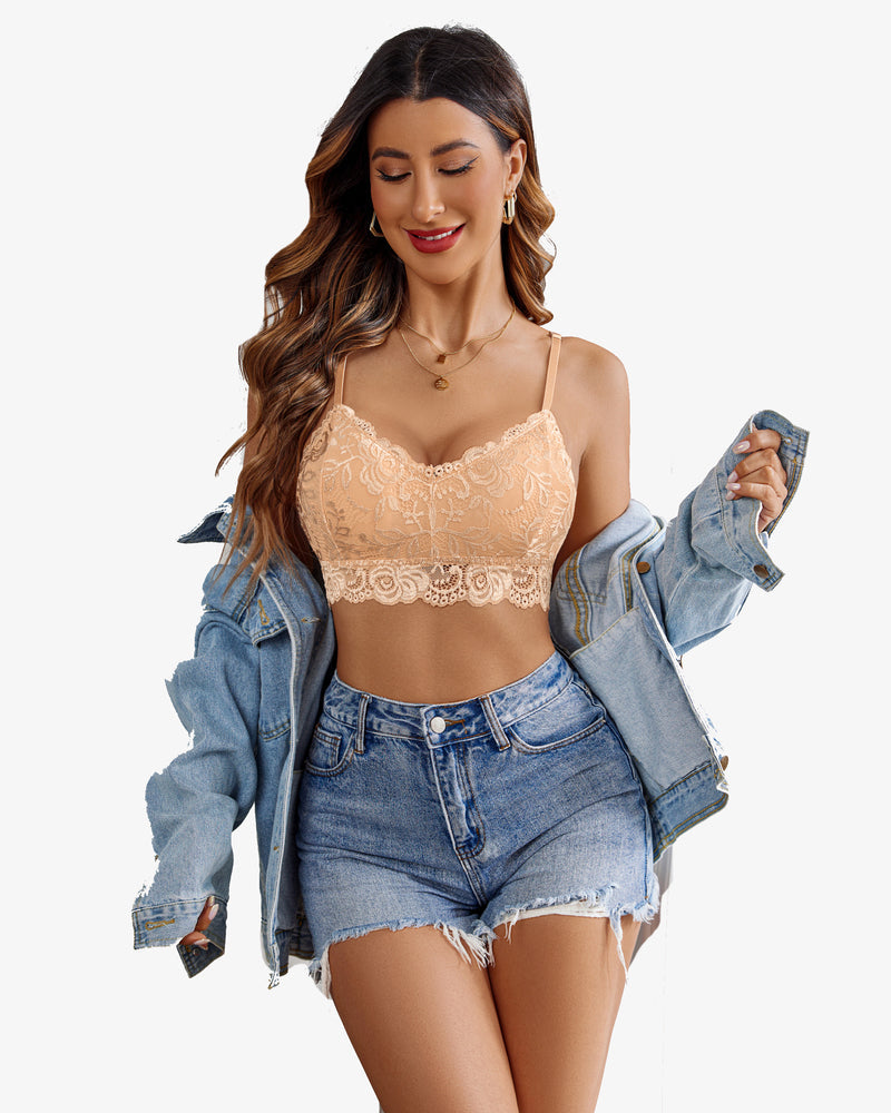 Padded FLace V Neck Crop Top