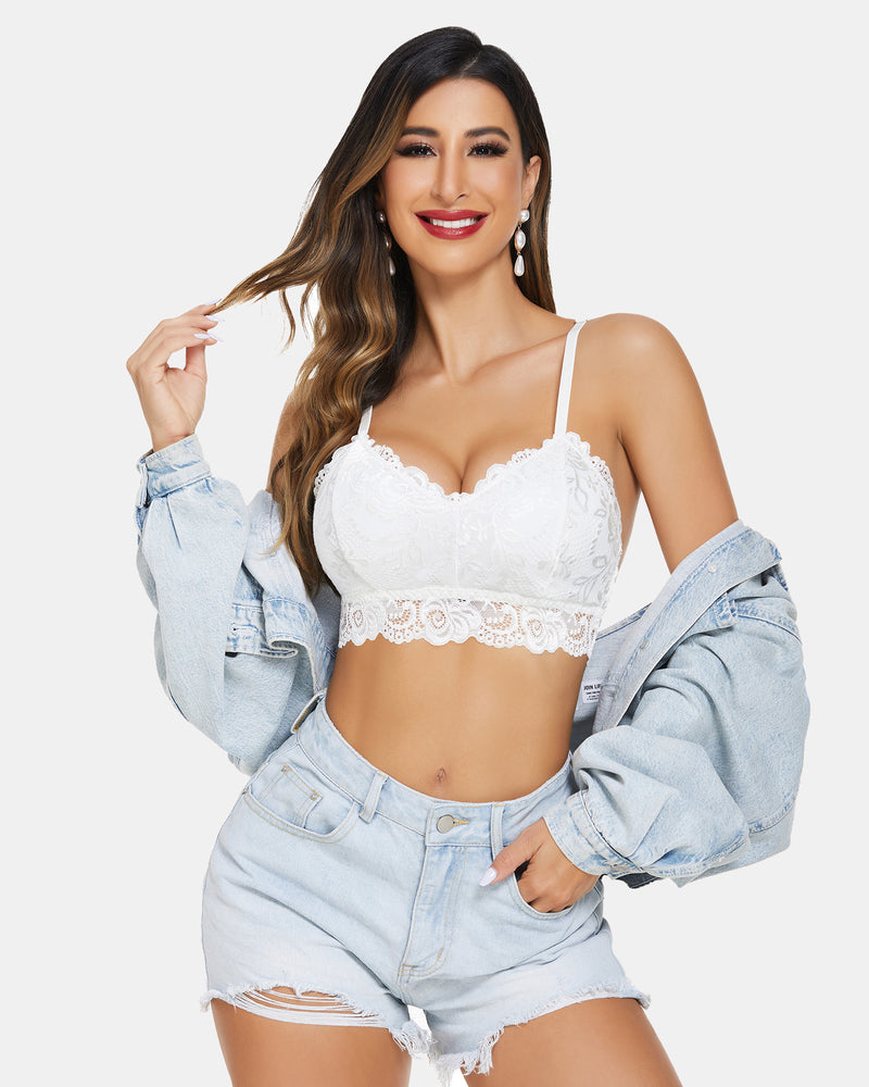 Padded FLace V Neck Crop Top