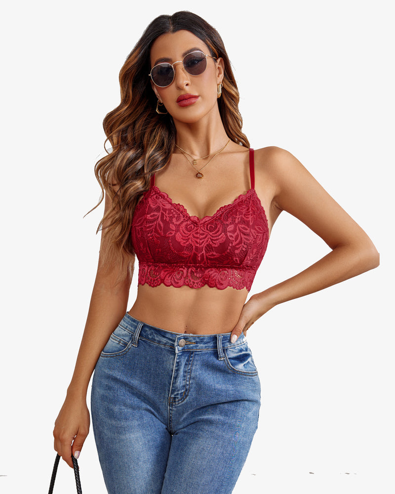 Padded FLace V Neck Crop Top