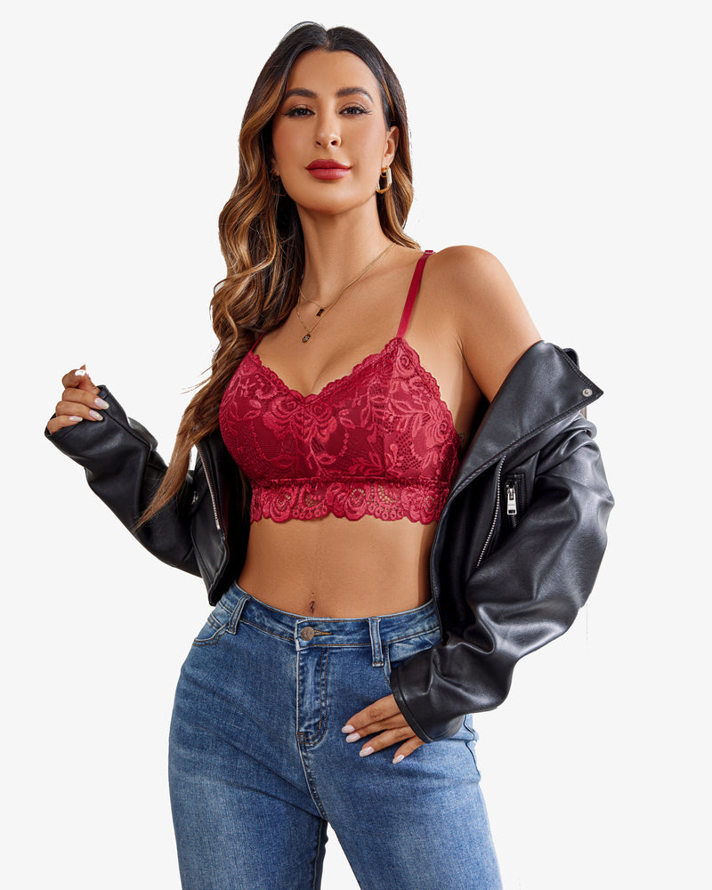Padded FLace V Neck Crop Top