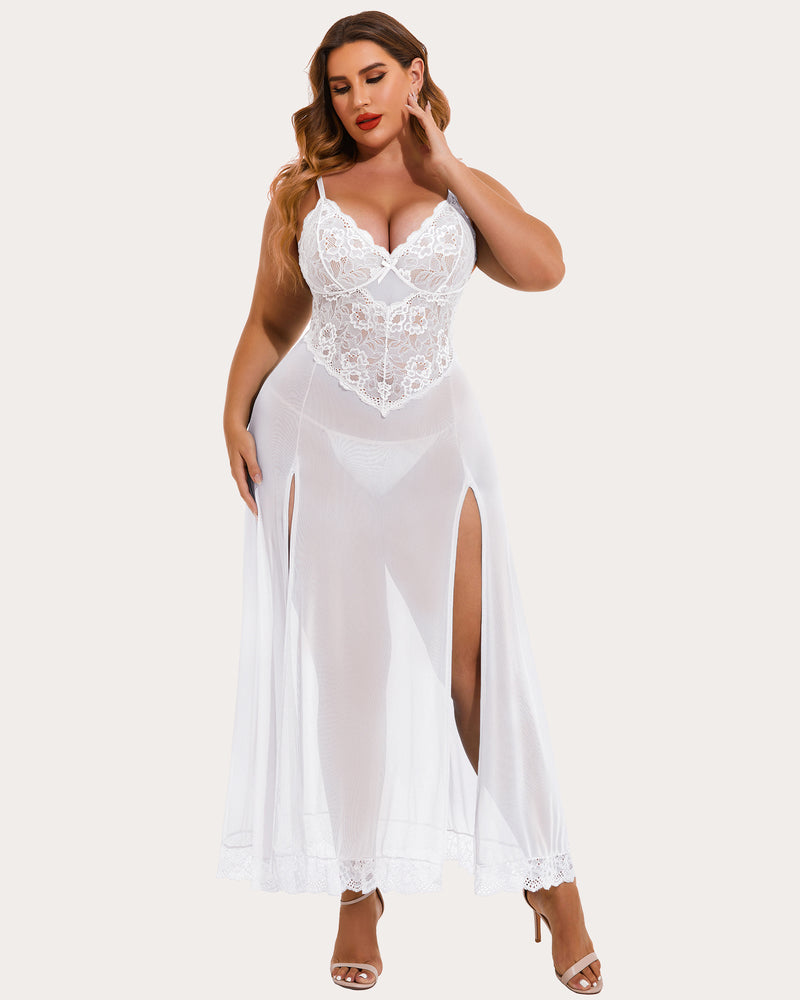 Christmas Plus Size Side Slits Dresses