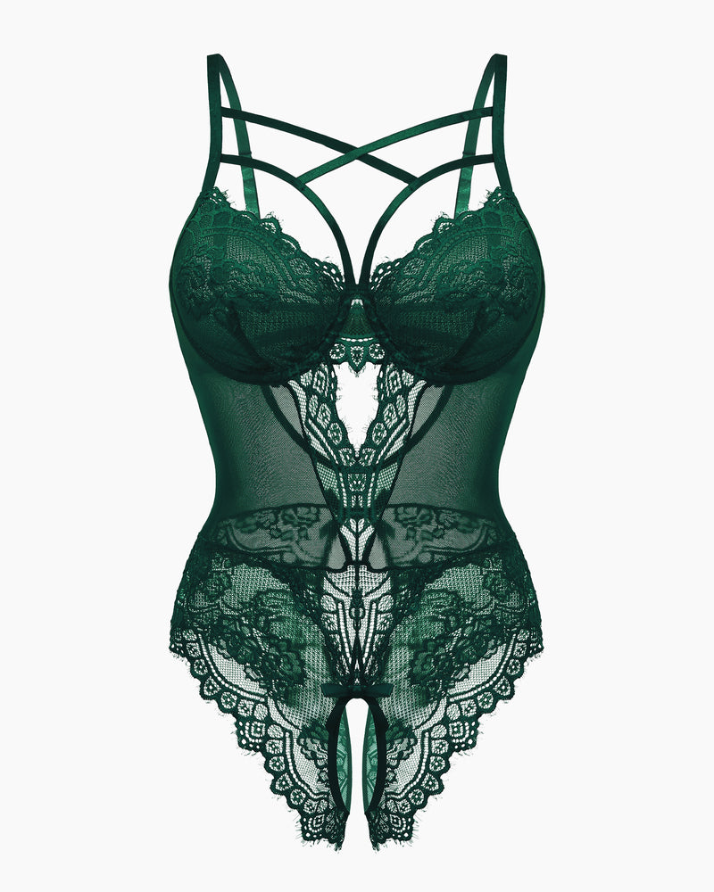 Leopard Lace Harness Bodysuit