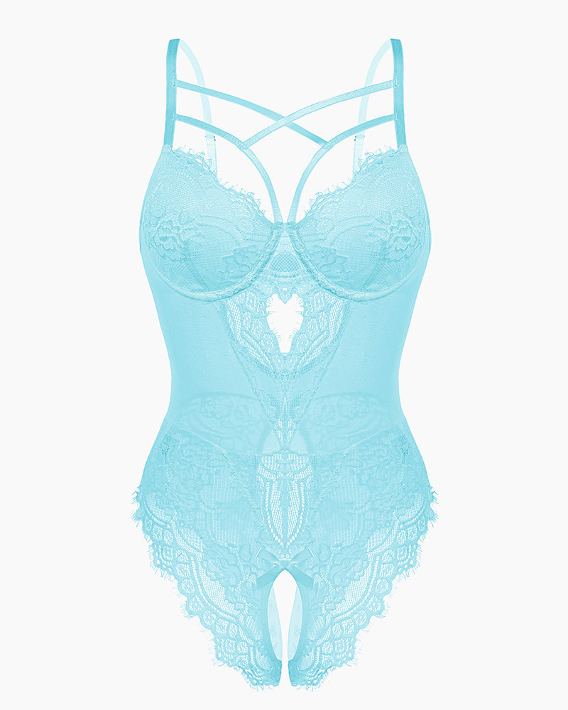 Leopard Lace Harness Bodysuit