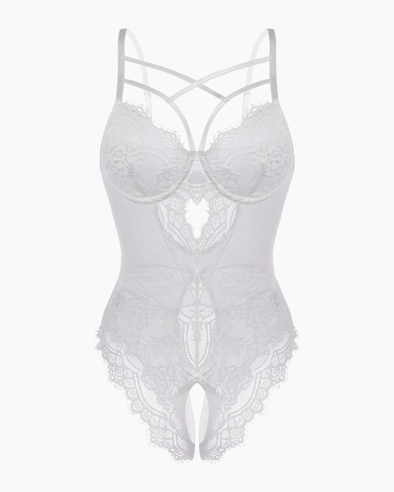 Leopard Lace Harness Bodysuit