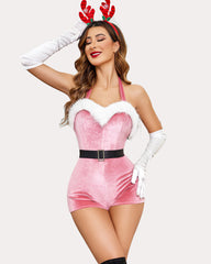 Santa Costume Velvet Romper