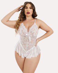 Plus Size Lingerie Lace Bodysuit