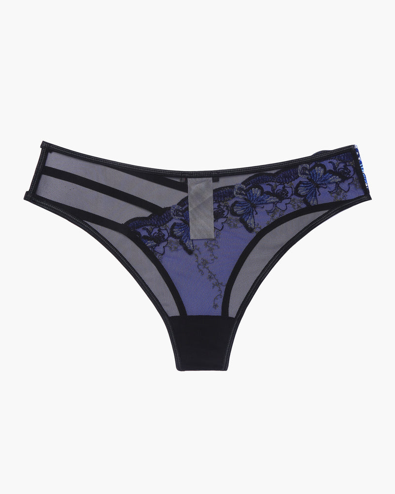 Butterfly Embroidered Mesh Panties