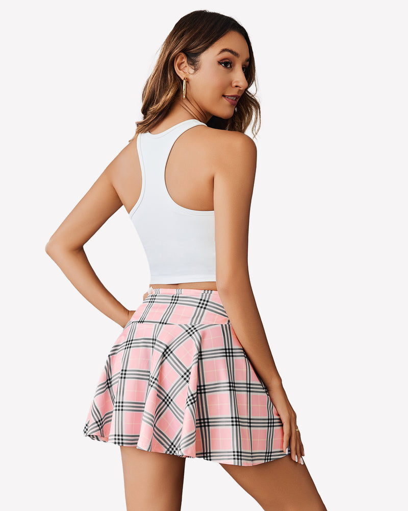 Pleated Drawstring High Waist Skirt
