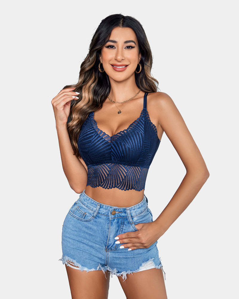 V Neck Racerback Crop Top