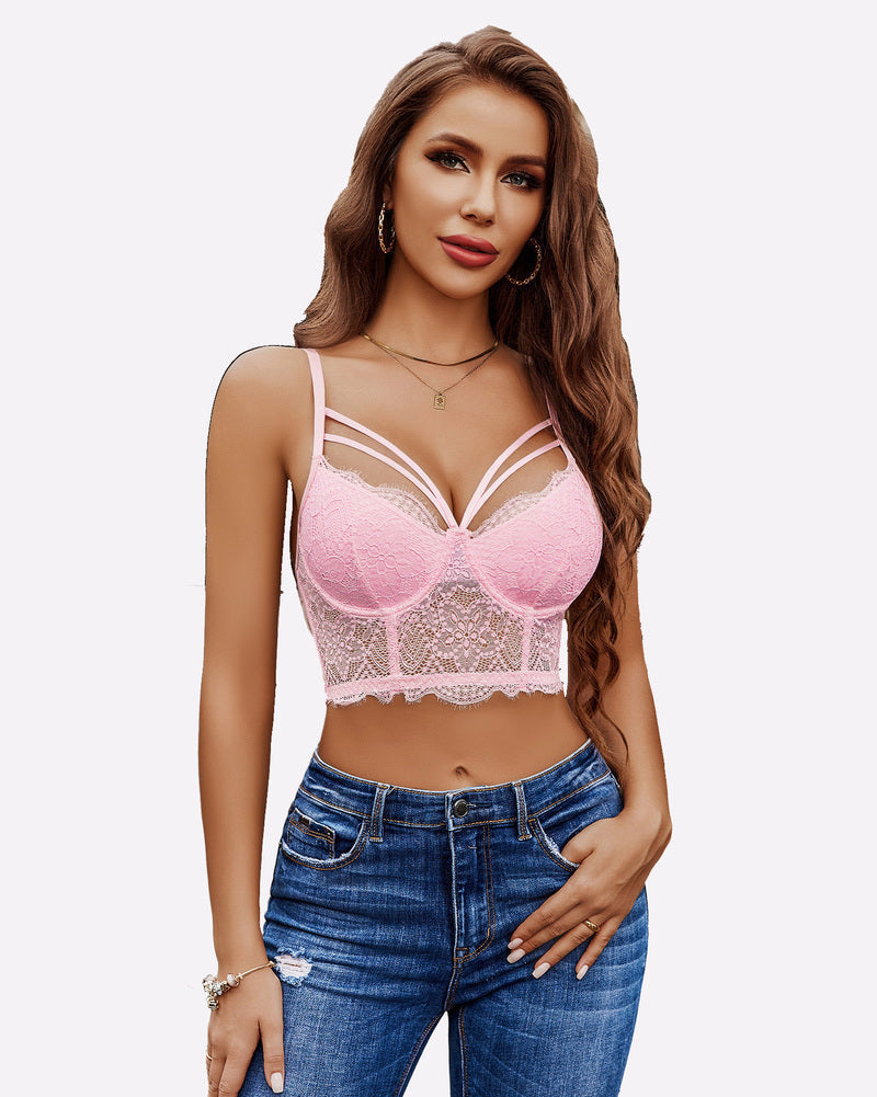 Two Layer Push Up Bustier Bralette
