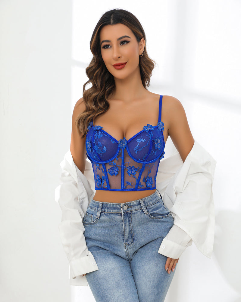 Lace Boned Bra and Panty Set