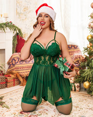 Plus Size Mesh Babydolls