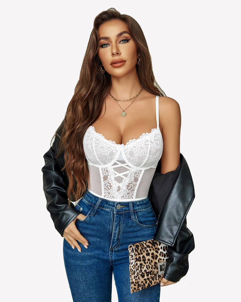 FLace Corsets and Panty Set