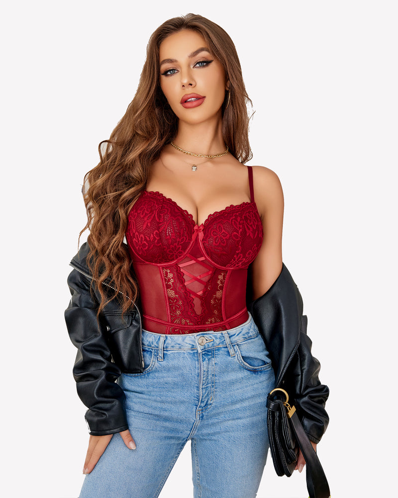 FLace Corsets and Panty Set