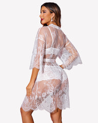 3 Piece Bra and Panty Sets with Robe