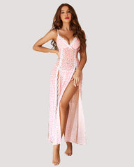 High Slit Mesh Nightdress