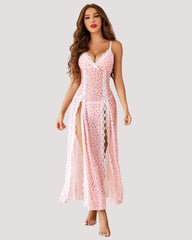 High Slit Mesh Nightdress