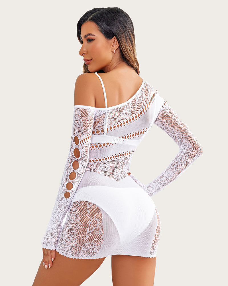 Mesh Hollow Out Fishnet Dress