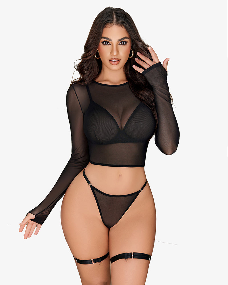 Crop Tops Bra and Panty Sets