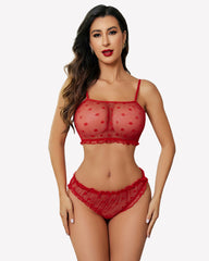 Mesh Lingerie Bra and Panty Set