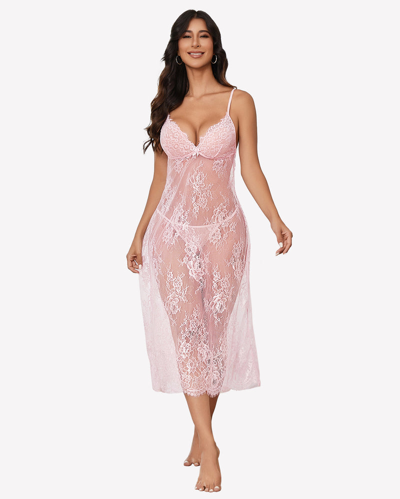 FLace Halter Lingerie Dress