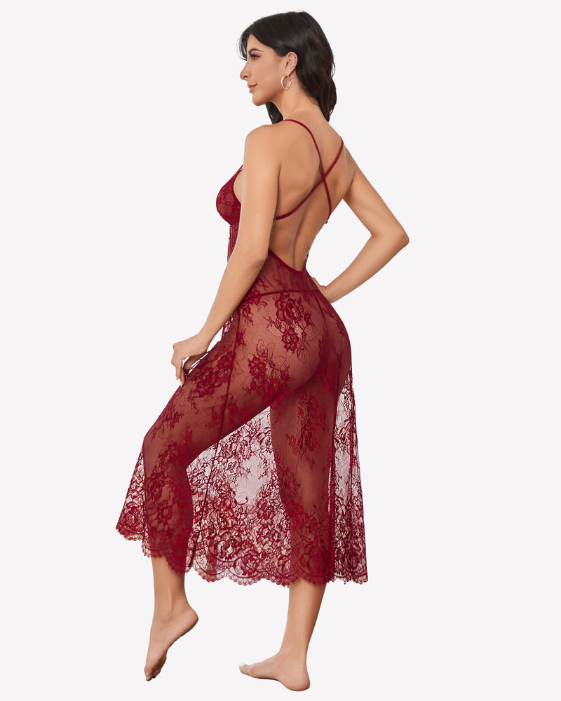 FLace Halter Lingerie Dress