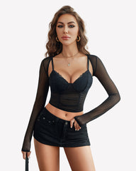Mesh Crop Top 2 Pieces Sets