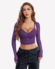 Mesh Crop Top 2 Pieces Sets