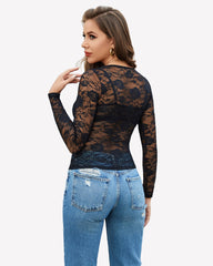 Mesh Sheer FLace Shirt