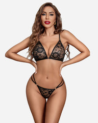 Halter Lace Bra and Panty Set