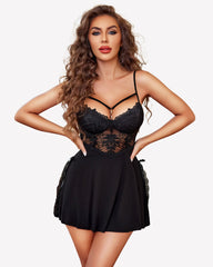 Strap Modal Side Slit Sleepwear