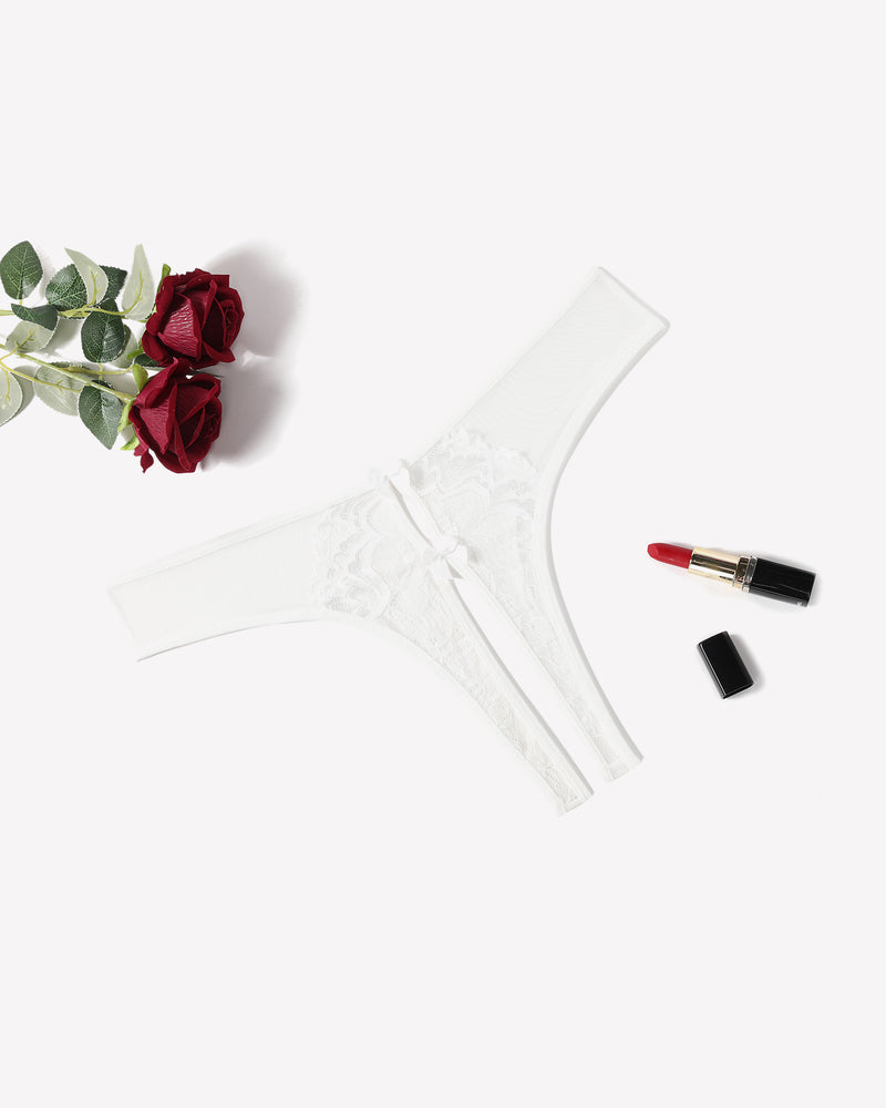 Mesh Panties Briefs with Cute Bow