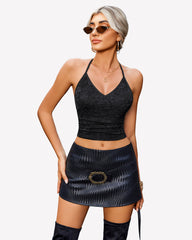 Lace Camisole Y2k Halter Crop Top