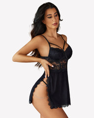 Chain Side Slit Babydoll