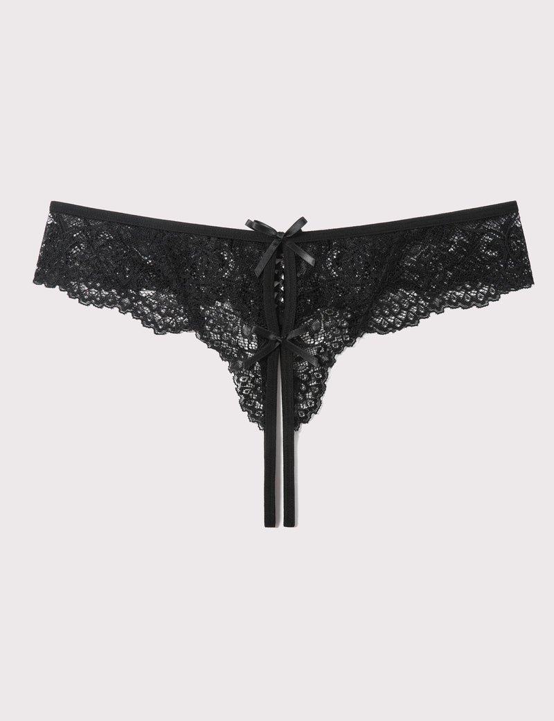 Lace Thongs Panties with Cute Bow
