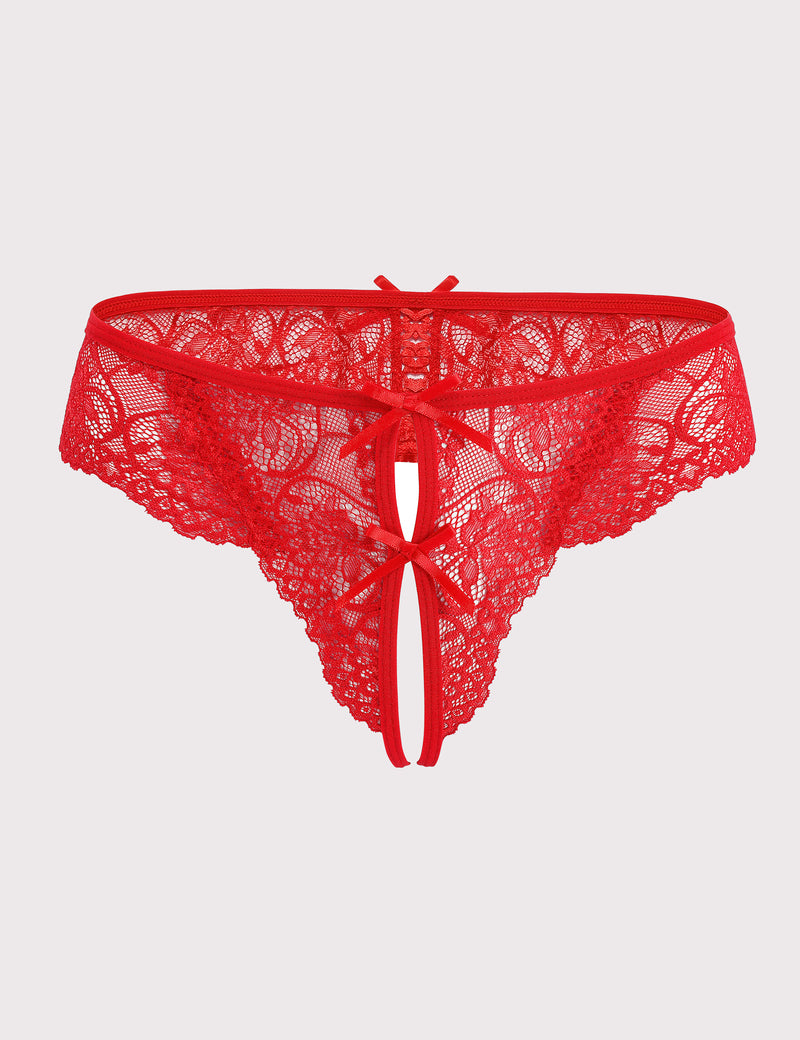 Lace Thongs Panties with Cute Bow