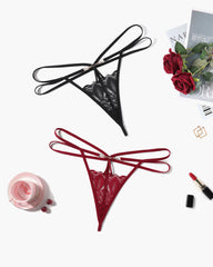 FLace Briefs Hollow Out Thong Panty